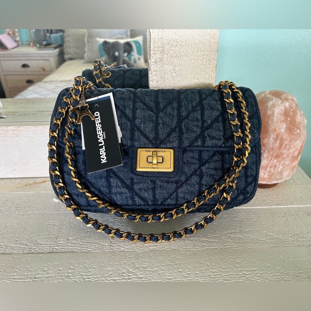 Karl Lagerfeld Agyness Denim Quilted Bag